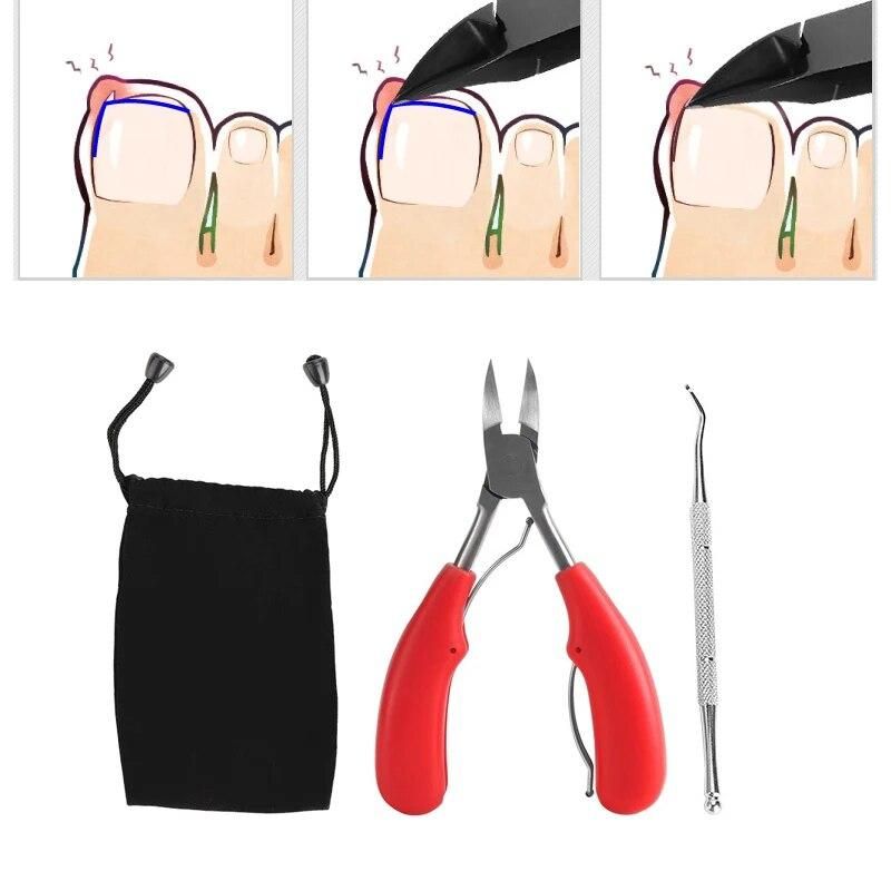 1pcs Nail Clipper Stainless Steel Nail Cutter Nail Trimmer Duty Thick Cuticle Pusher Daily Nail File Travel Kit Pedicure