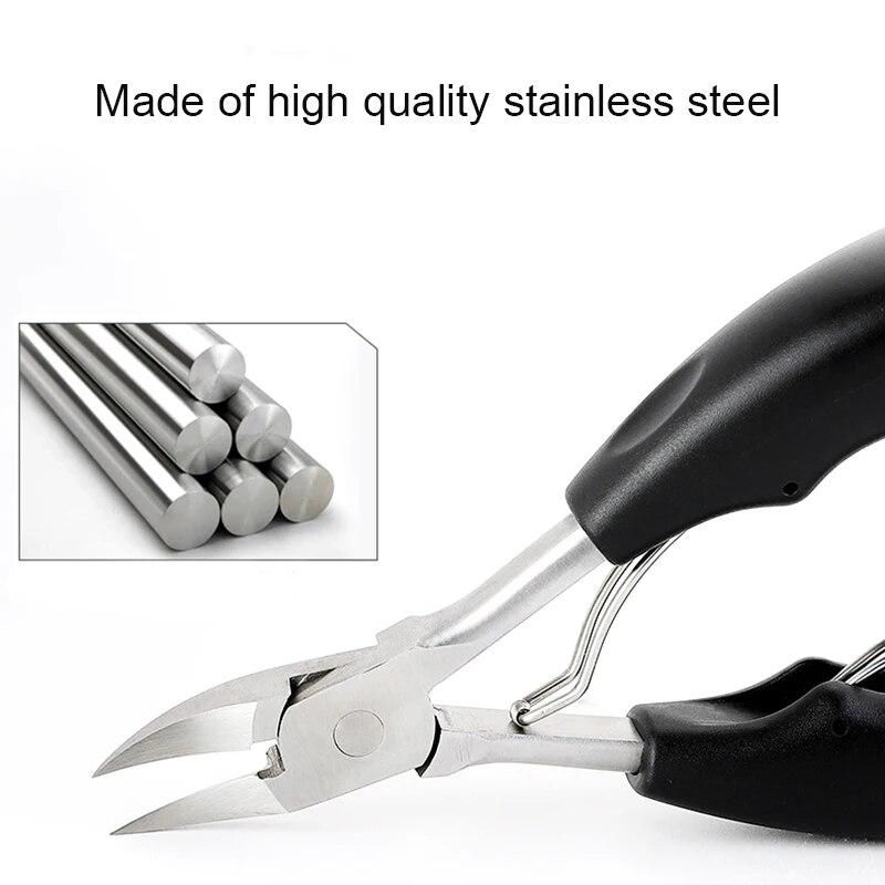 1pcs Nail Clipper Stainless Steel Nail Cutter Nail Trimmer Duty Thick Cuticle Pusher Daily Nail File Travel Kit Pedicure
