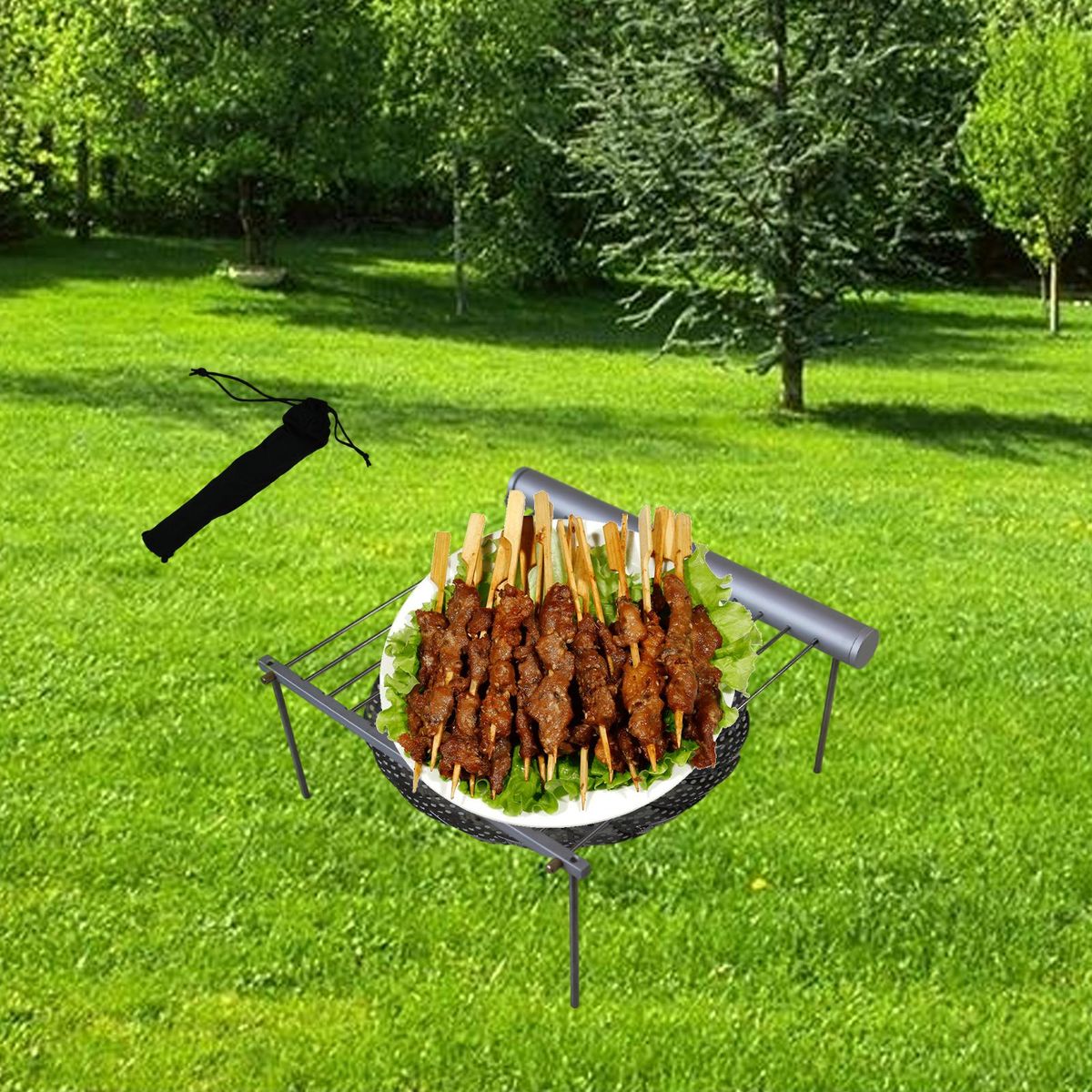 Mini  BBQ Grill Stand Barbecue Accessories Stainless Steel Rack Cooker