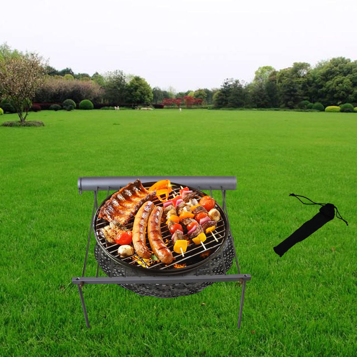 Mini  BBQ Grill Stand Barbecue Accessories Stainless Steel Rack Cooker