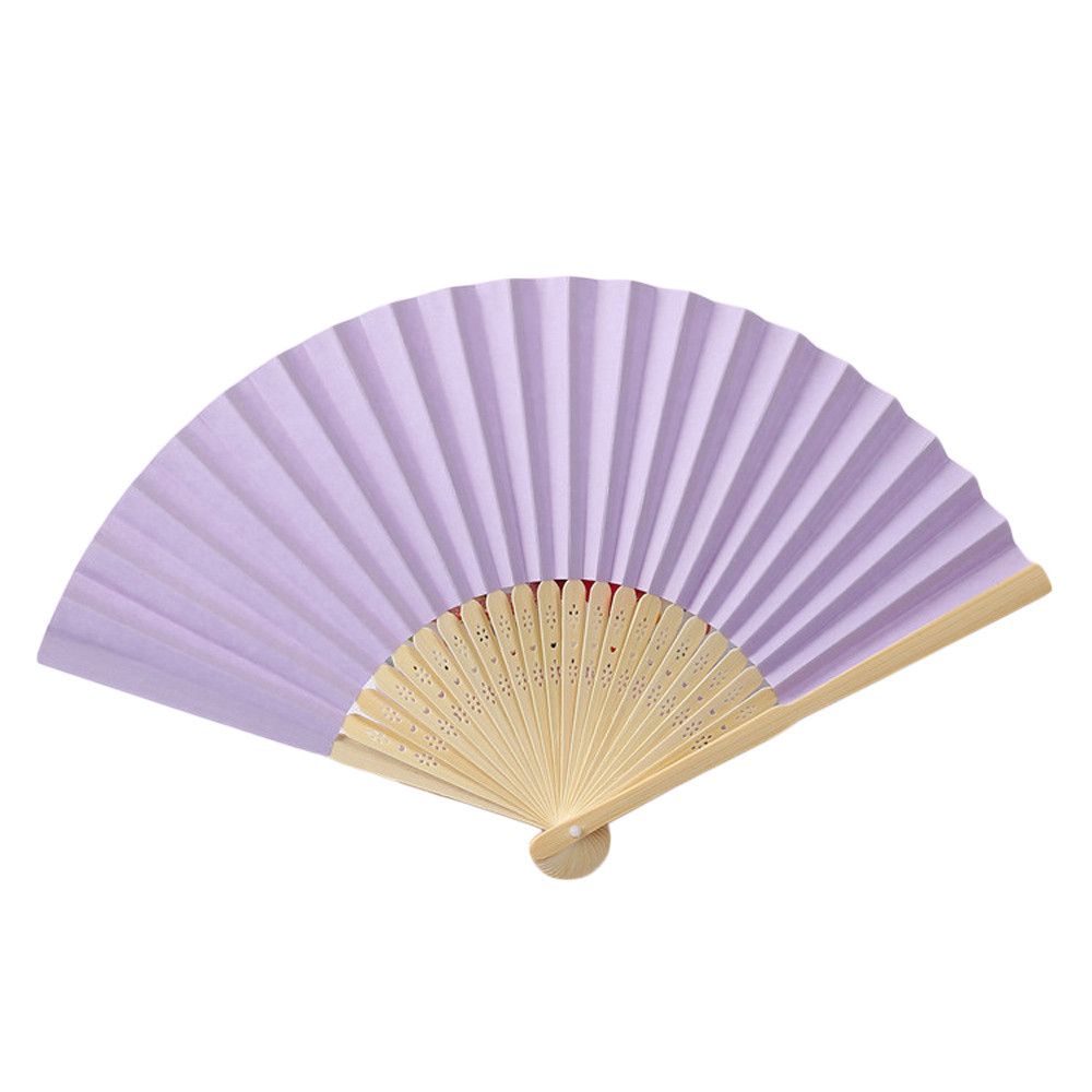 Silk Dance Lace Pcs Solid Hand Color Folding Held Wedding Pattern Solid 1 Gift Folding Fan Party Color Fan
