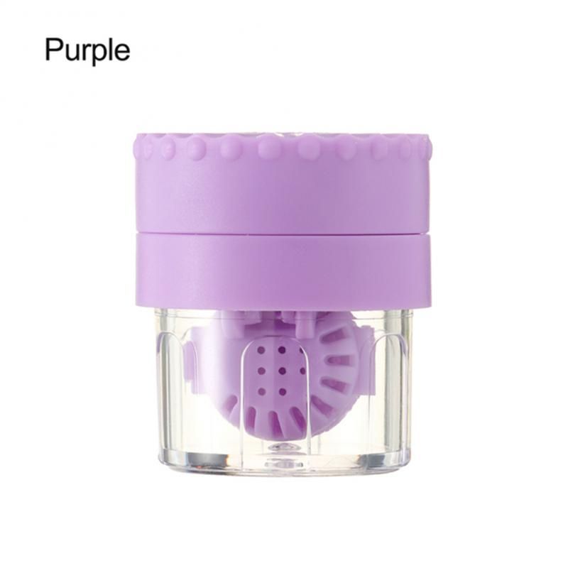 Manually Rotatable Contact Lens Cleaner Case Portable Contact Lens Beauty Pupil Storage Holder Lenses Cleaning Container Tools ACU
