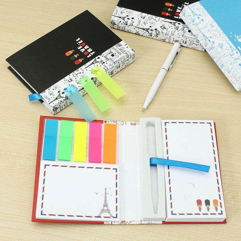 New Soldier Pattern Hardcover Combine Notepad Diary Notebook With Pen And Memo Pad Stationery Office School Supply