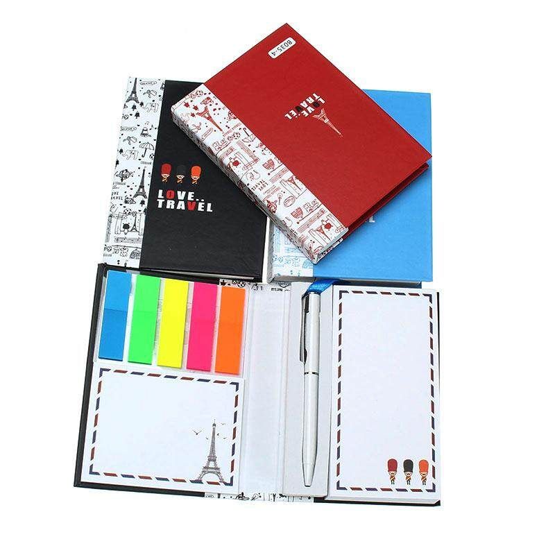 New Soldier Pattern Hardcover Combine Notepad Diary Notebook With Pen And Memo Pad Stationery Office School Supply