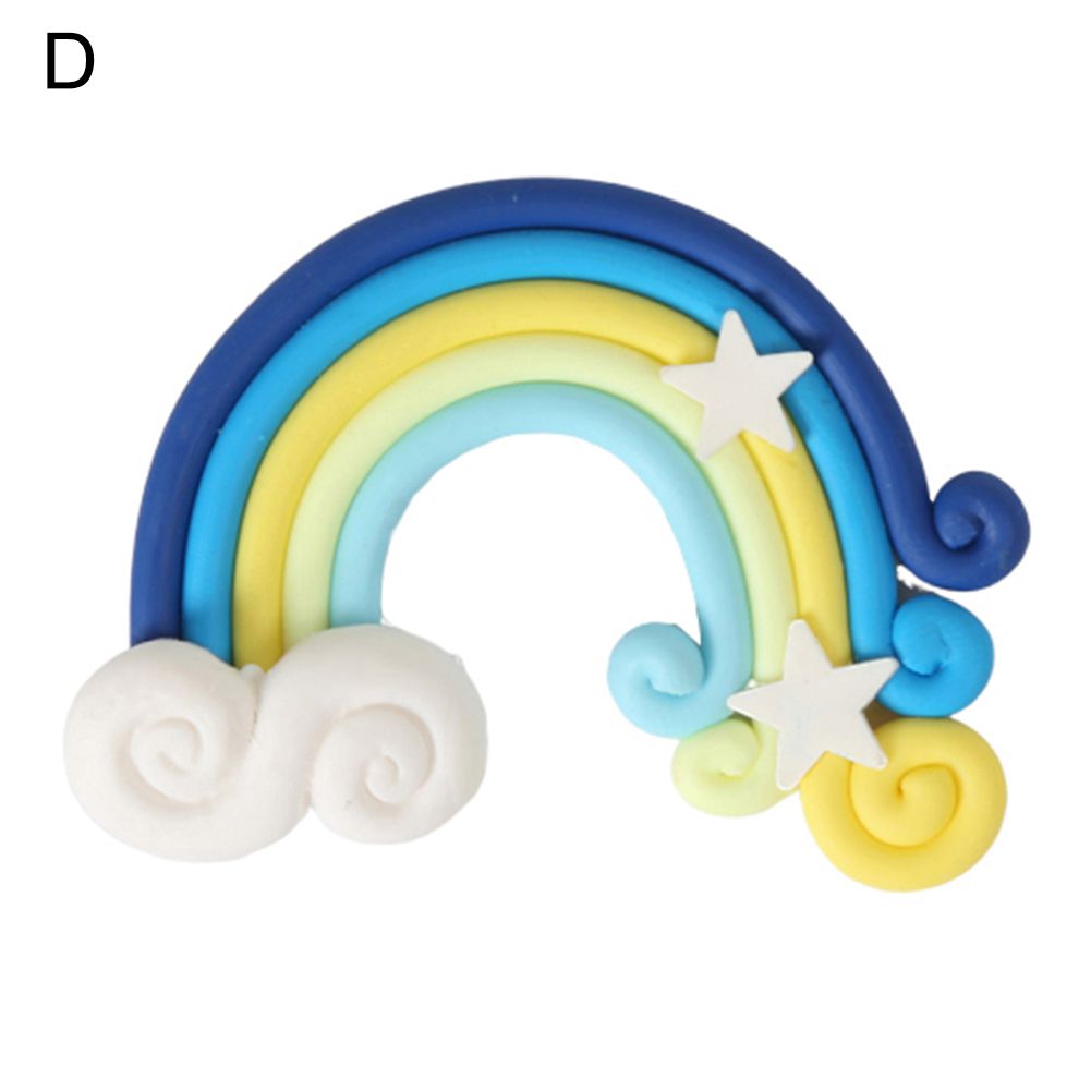 Rainbow Clouds Cupcake Cake Topper Flag Wedding Birthday-