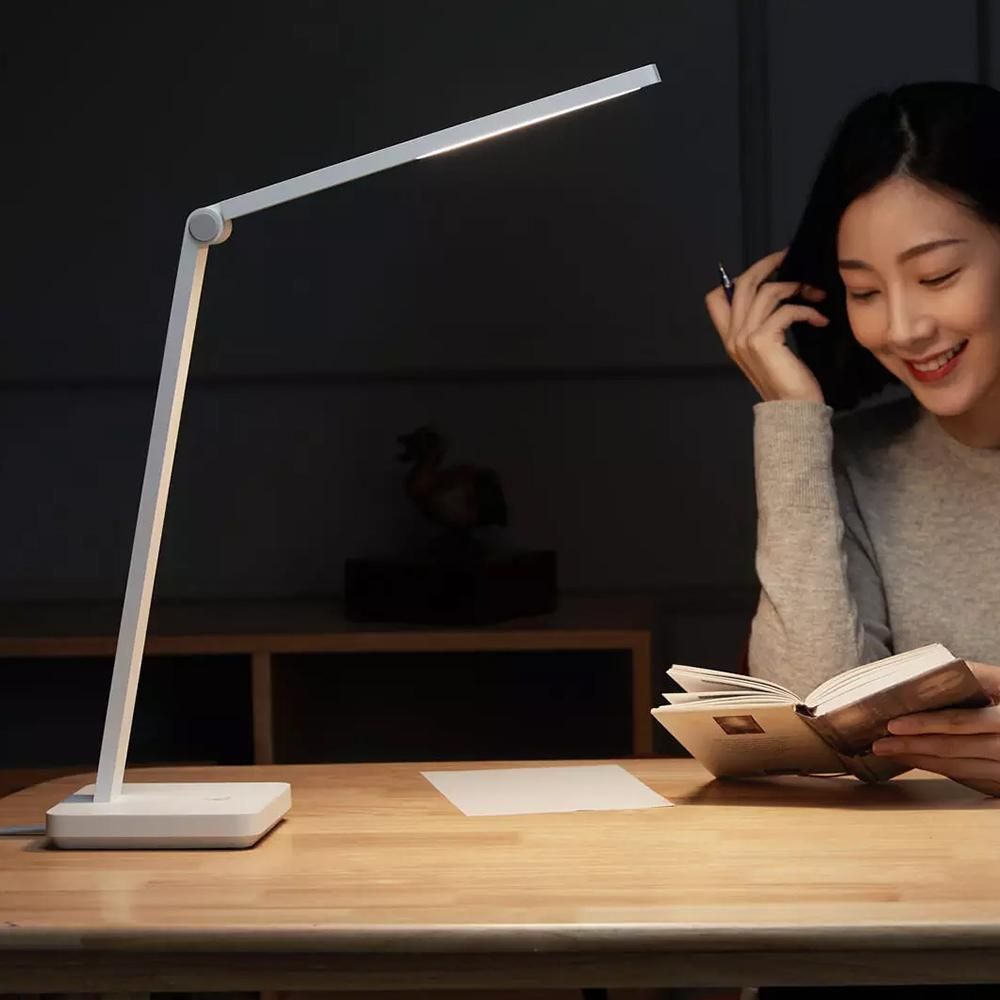 Xiaomi Mi Smart Desk Lamp Lite LED Light No Flicker No Blue Light 4000K Eye Protection Dimmable Bedside Lamp Mijia APP Smart Control