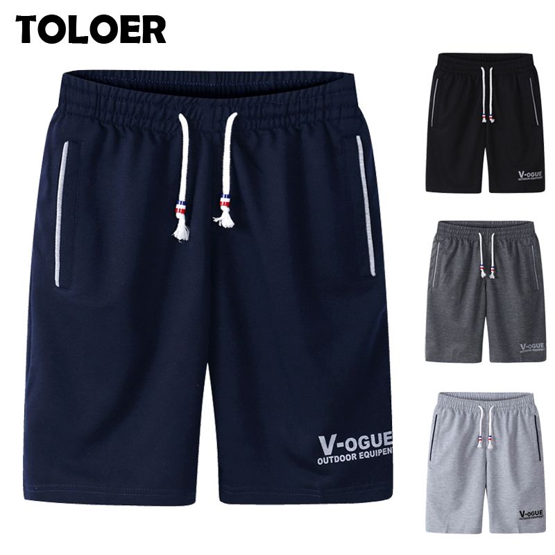 Men's Shorts Summer Mens Beach Elastic Waist Shorts Pants Cotton Casual Male Breathable Board