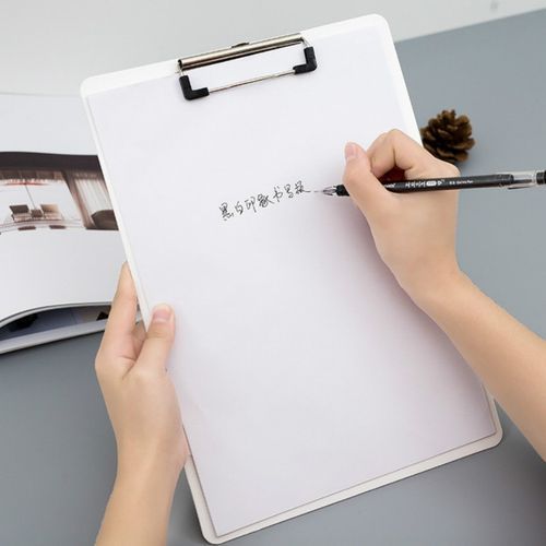 2PCS Simple File Board Folder Student Writing Board Paper Clip Restaurant Menu Folder(A6 Black)