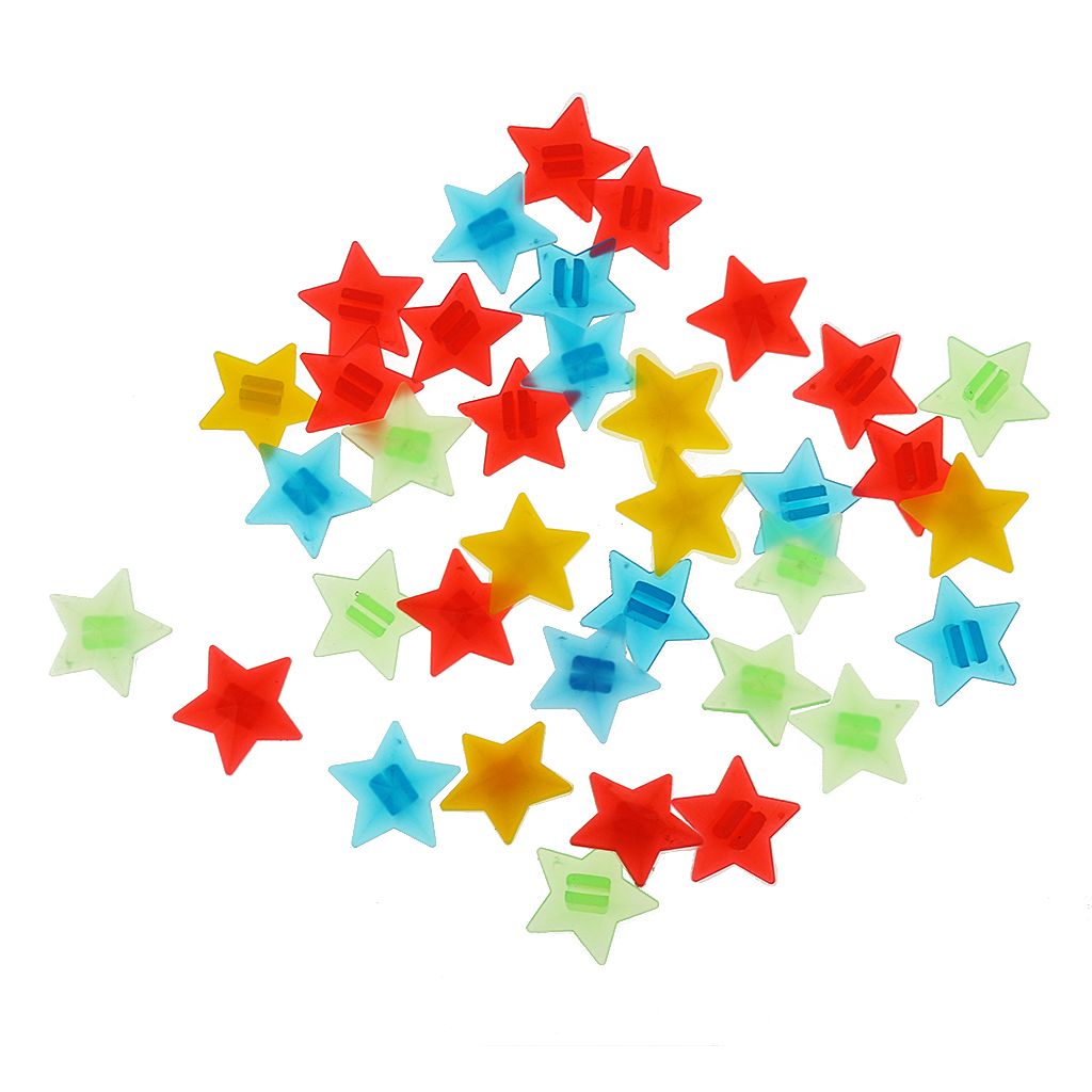 36Pcs Plastic Colorful Bike Bicycle Cycling Wheel Spoke Stars Beads