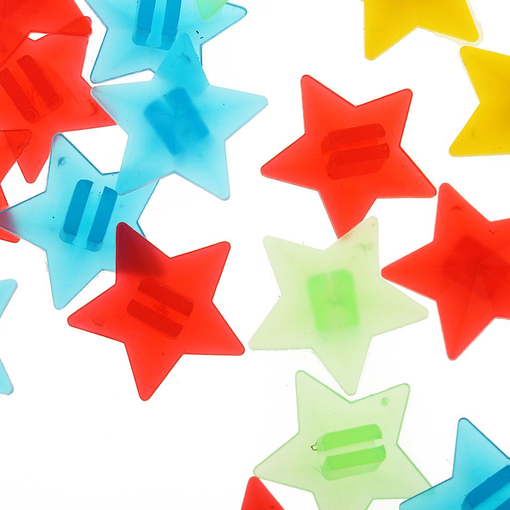 36Pcs Plastic Colorful Bike Bicycle Cycling Wheel Spoke Stars Beads