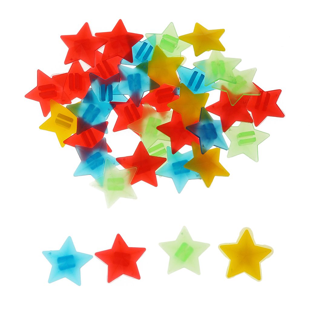36Pcs Plastic Colorful Bike Bicycle Cycling Wheel Spoke Stars Beads