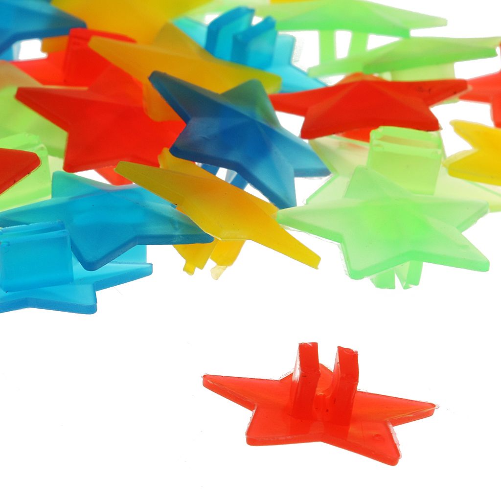 36Pcs Plastic Colorful Bike Bicycle Cycling Wheel Spoke Stars Beads
