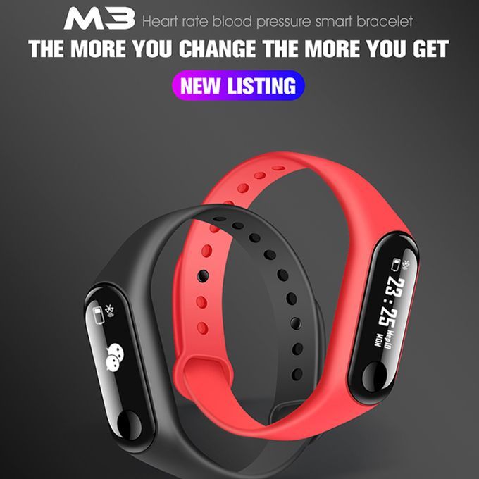 M3 Heart Rate Monitoring Smart Sports Bracelet BT Touch
