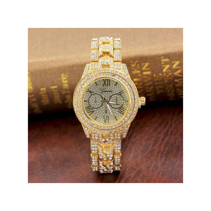 Mens28" Cuban Chain Necklace Hip Hop Watch 9" Bracelet