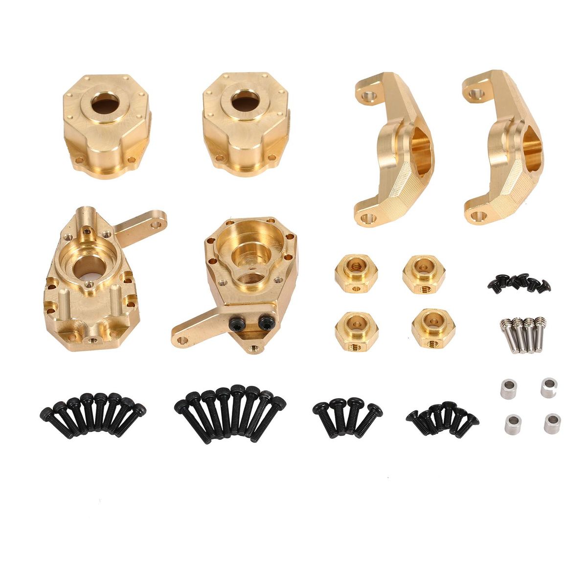 Drive Axle Cover Front Axle C Hub Carrier Steering Cup Sets Compatible with Traxxas TRX-4 TRX6 RC Car