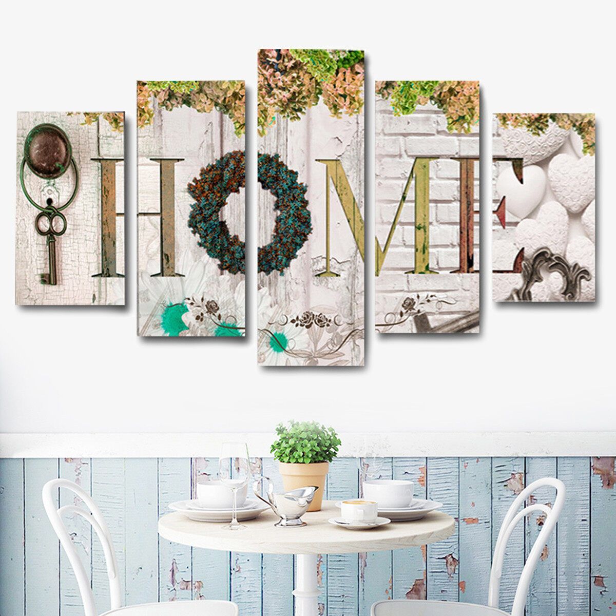 No Frame Wall Art 5 Panels Print Pictures Canvas Decoration Christmas Gift Without Edge