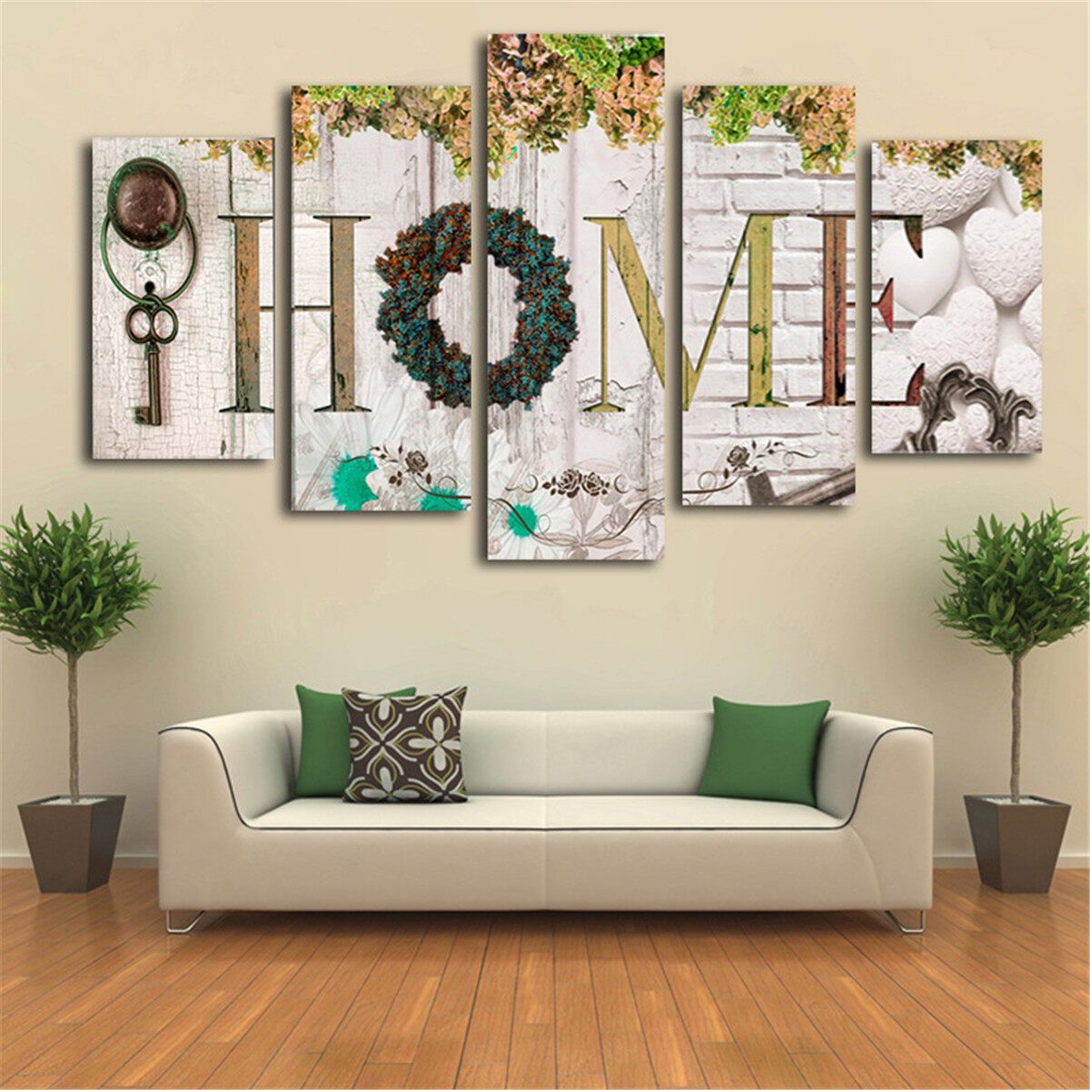 No Frame Wall Art 5 Panels Print Pictures Canvas Decoration Christmas Gift Without Edge