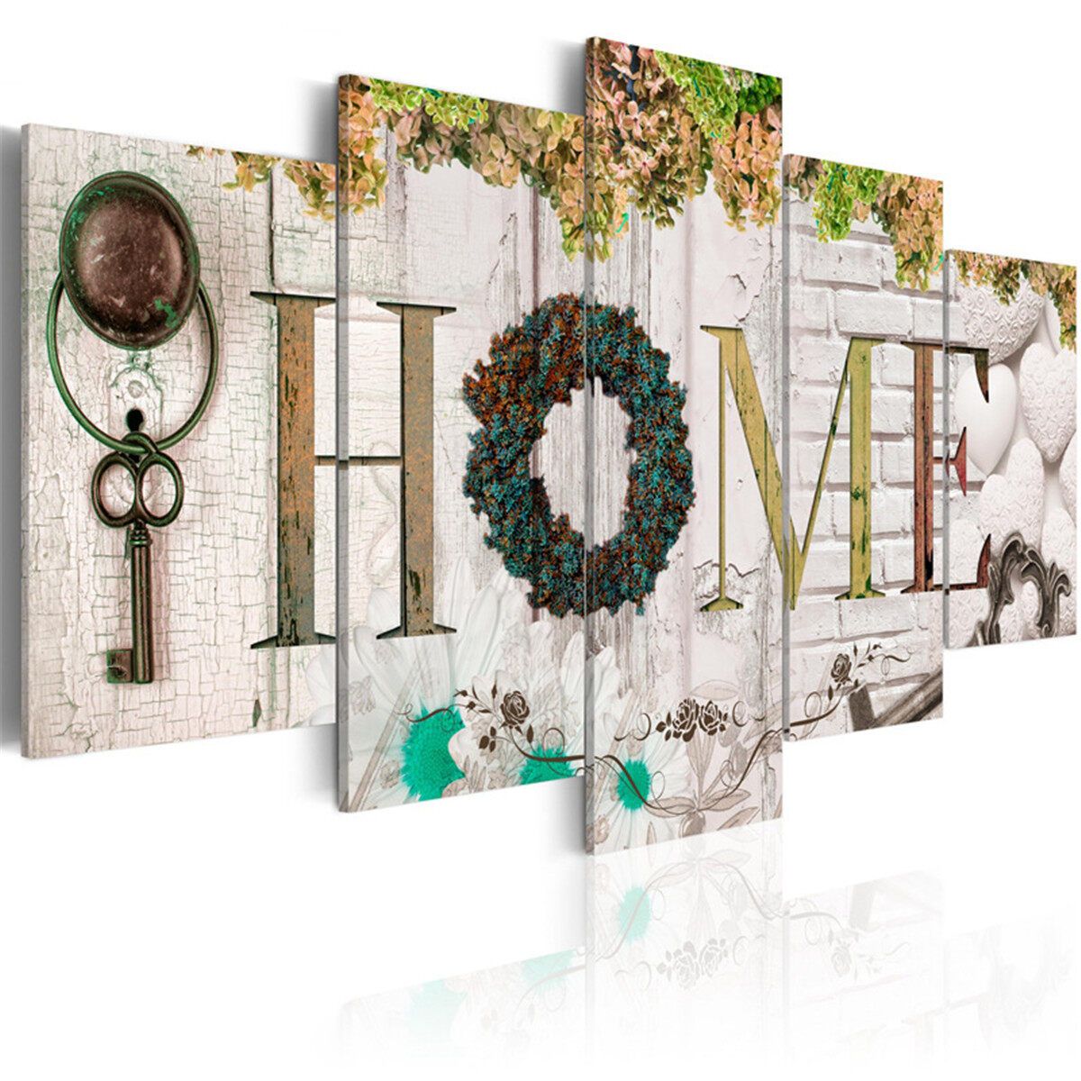 No Frame Wall Art 5 Panels Print Pictures Canvas Decoration Christmas Gift Without Edge