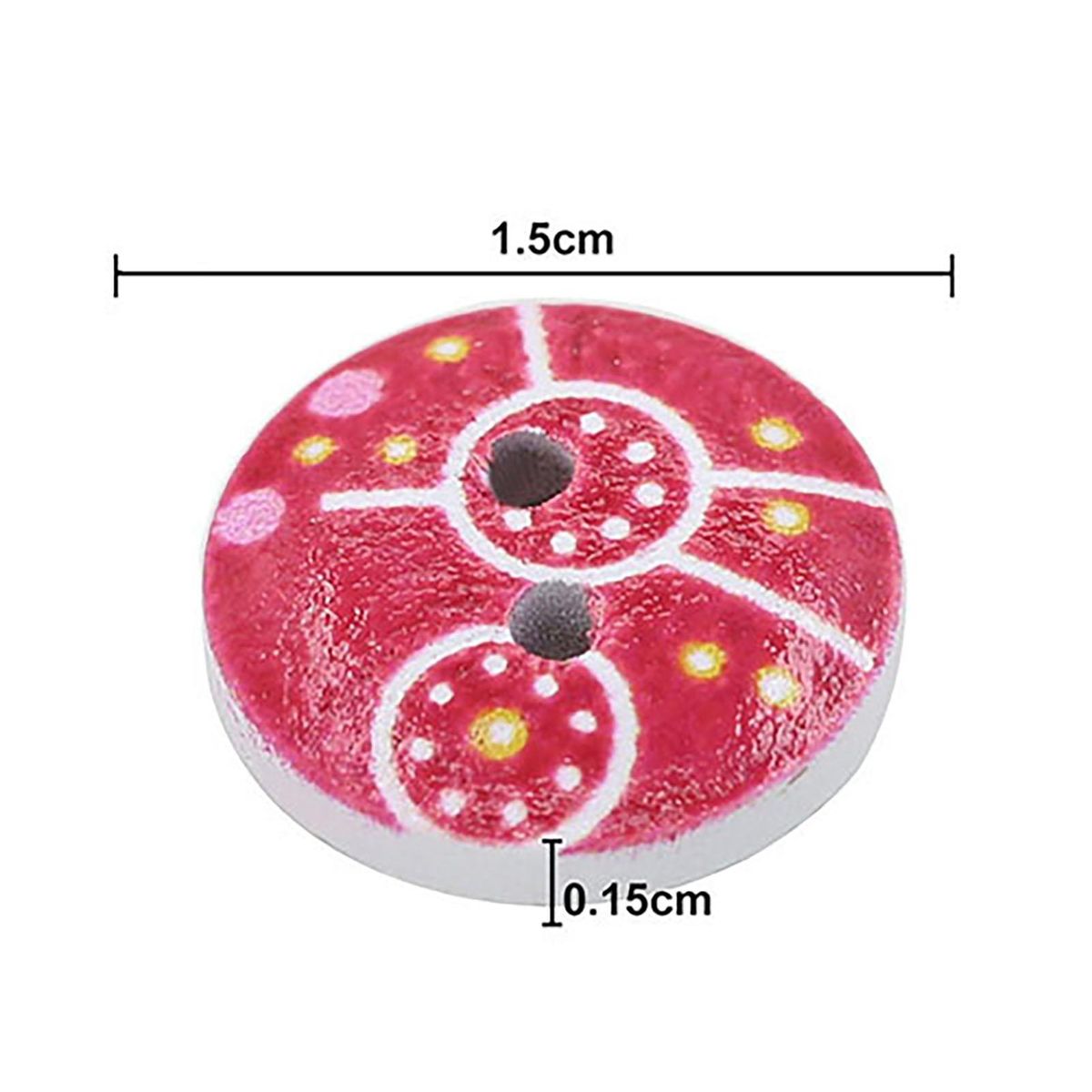 100Pcs Simple Buttons Durable Exquisite Crafts 2 Holes Buttons for Cardigan Sweater