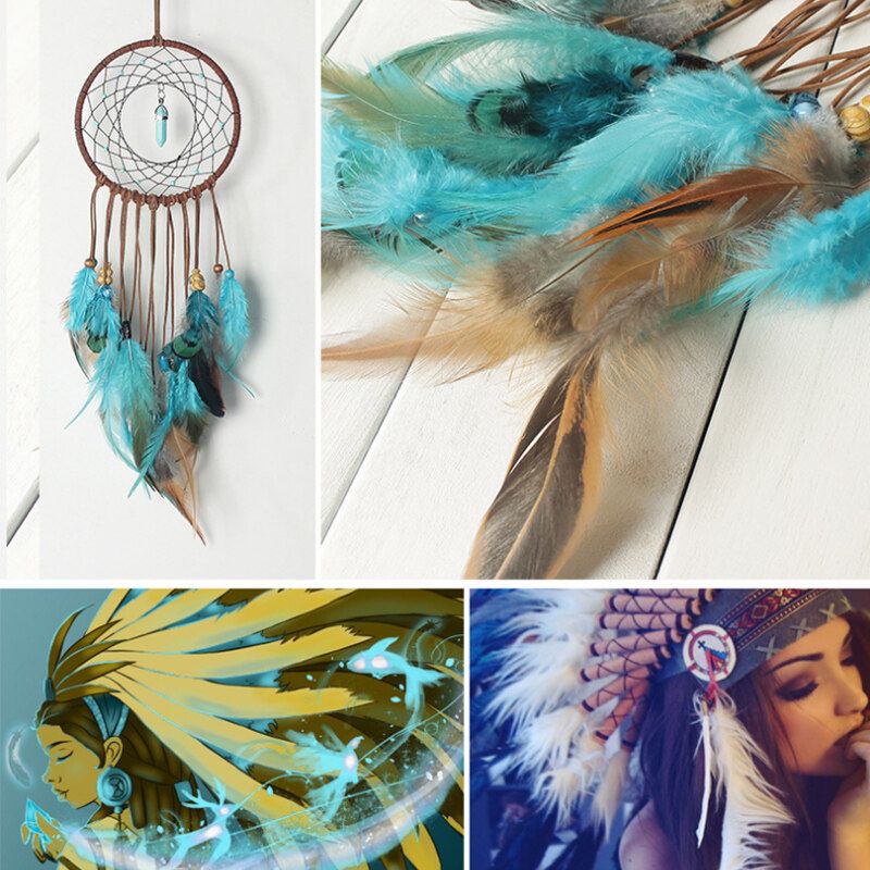 DIY Feather Dream Catcher Wall Hanging Boho Decor Handmade Dream Catcher Kits Decoration For Bedroom Sitting Room Office Wall Car Dream Catcher