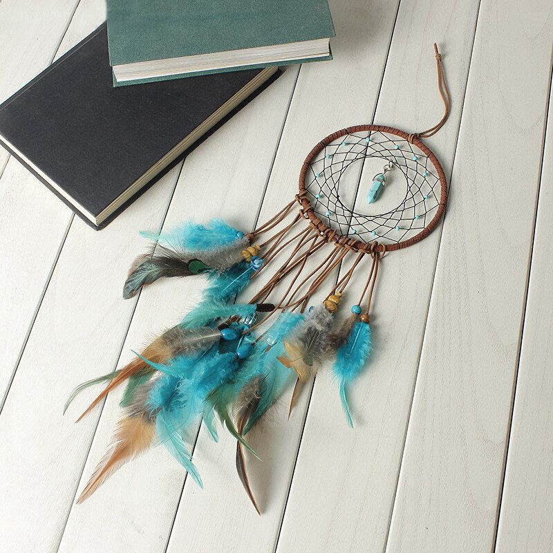 DIY Feather Dream Catcher Wall Hanging Boho Decor Handmade Dream Catcher Kits Decoration For Bedroom Sitting Room Office Wall Car Dream Catcher