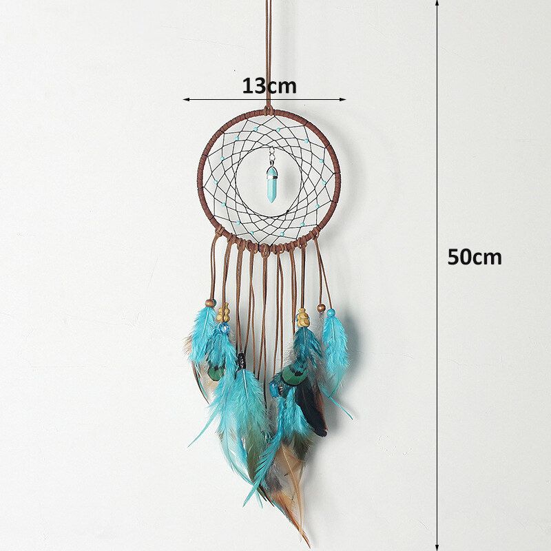 DIY Feather Dream Catcher Wall Hanging Boho Decor Handmade Dream Catcher Kits Decoration For Bedroom Sitting Room Office Wall Car Dream Catcher