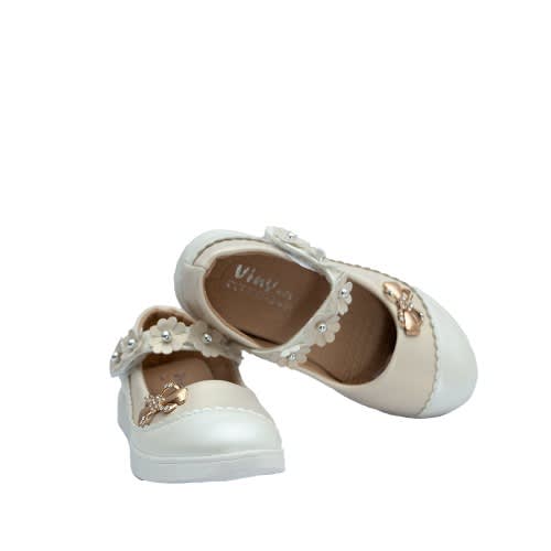 Viny Girls Party Shoe - Cream