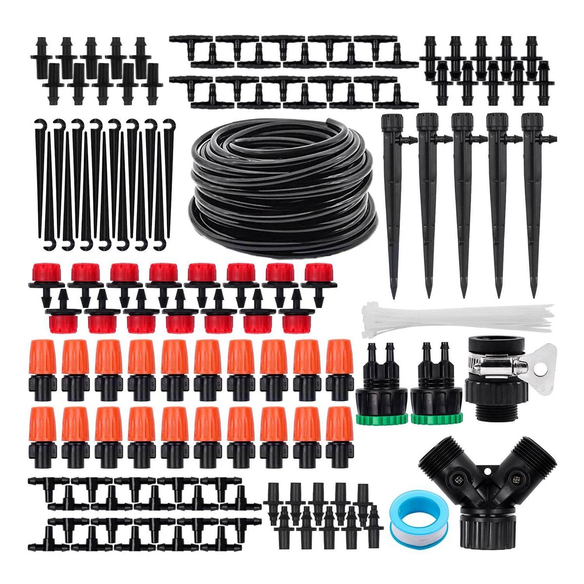Irrigation System, 25 M Irrigation Kit, Micro-Drip Irrigation Kit, Automatic Sprinkler, Drip Irrigation Kit 151 Pieces