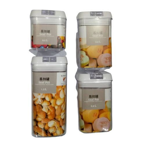 Big Size - Plastic Cereal Container Set - 4piece