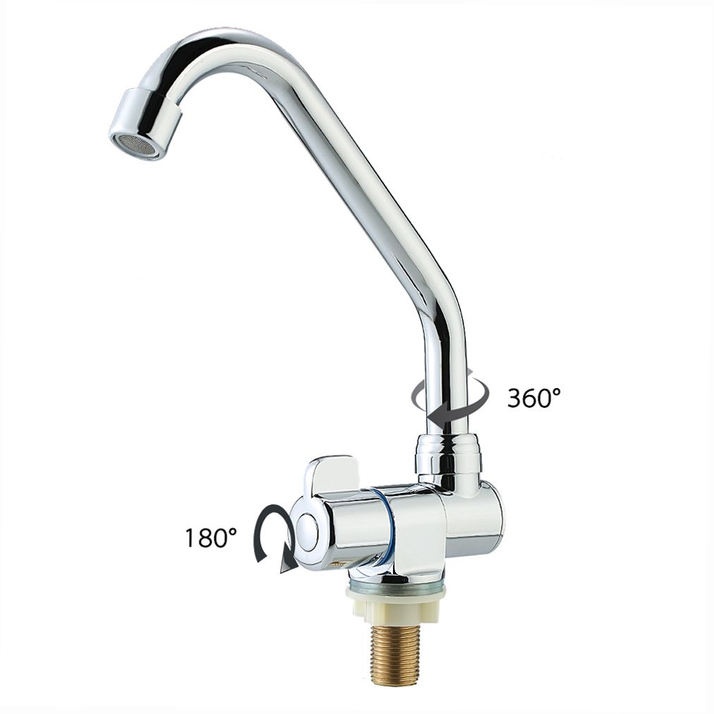 Foldable RV Faucet Rotating Single Handle Deck/Wall Mounted