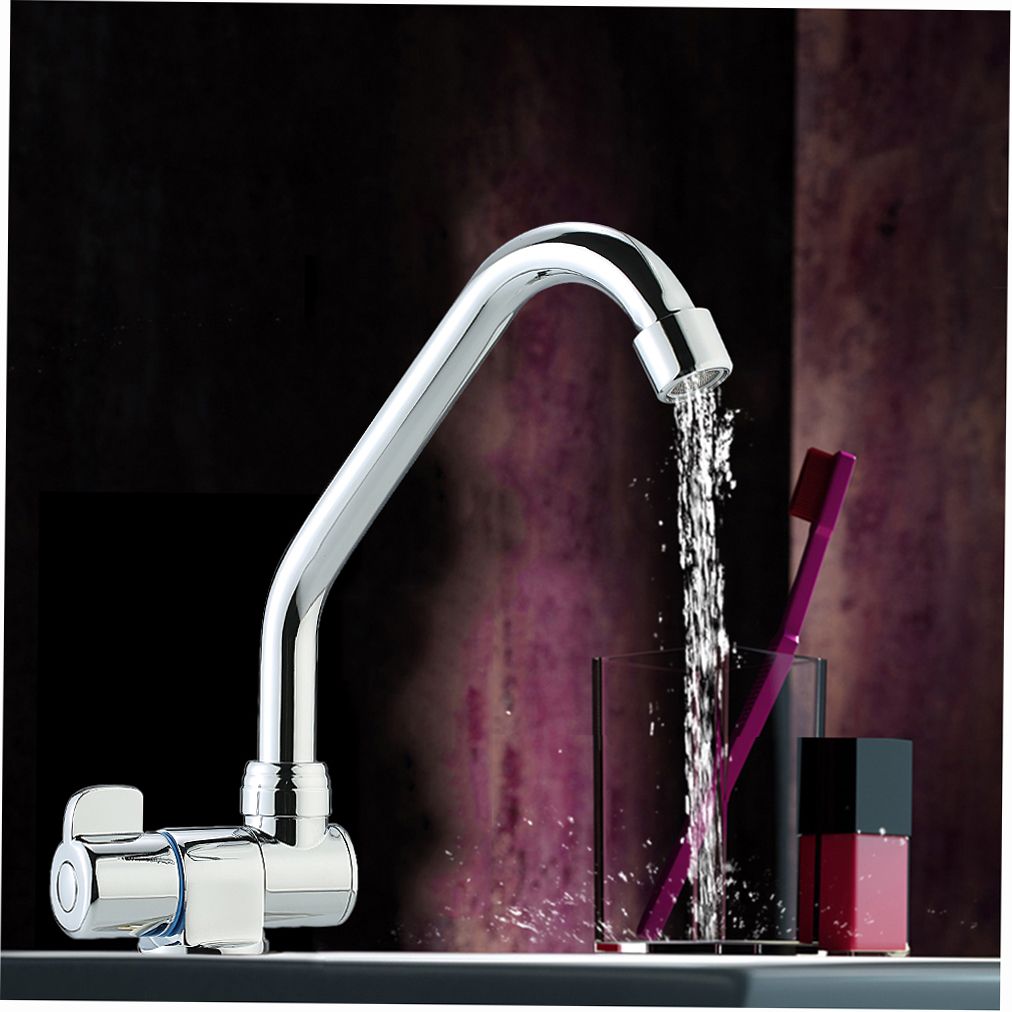 Foldable RV Faucet Rotating Single Handle Deck/Wall Mounted