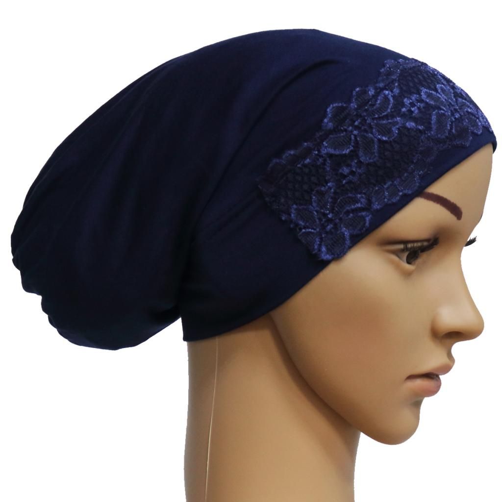 Slouchy Snood-Caps For Women With Chemo Cancer Hair Navy