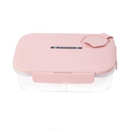1PC PINK 1500ml Thermal Lunch Box Plastic Square Seal Food Refrigerator Snack Storage Box Student Office Outdoor Picnic Lunch Food Container