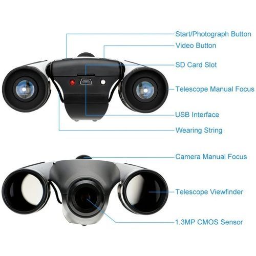 Digital Binocular Video Camera, Telescopic Camera, 10X25, 1.3 MP, Cmos Sensor,Telescopic Camera With LCD Screen,Photo And Video Recorder