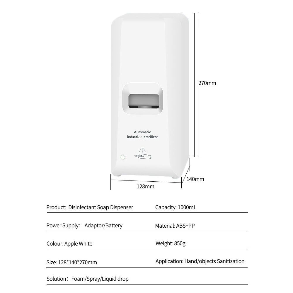 1000ML Automatic Liquid Sprayer Infrared Sensor Touchless