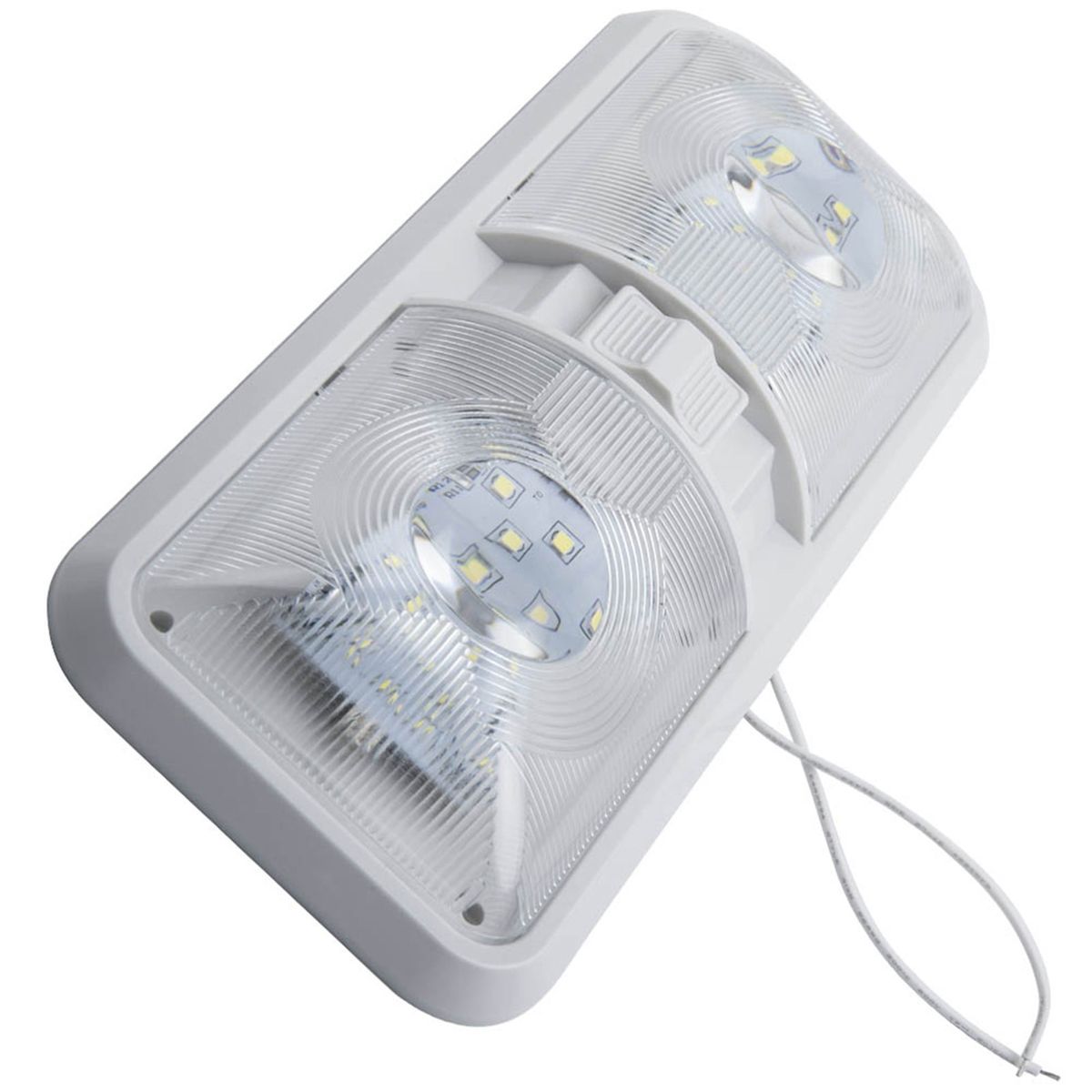 12V RV LED Light Square Double Dome Light For Trailer RV