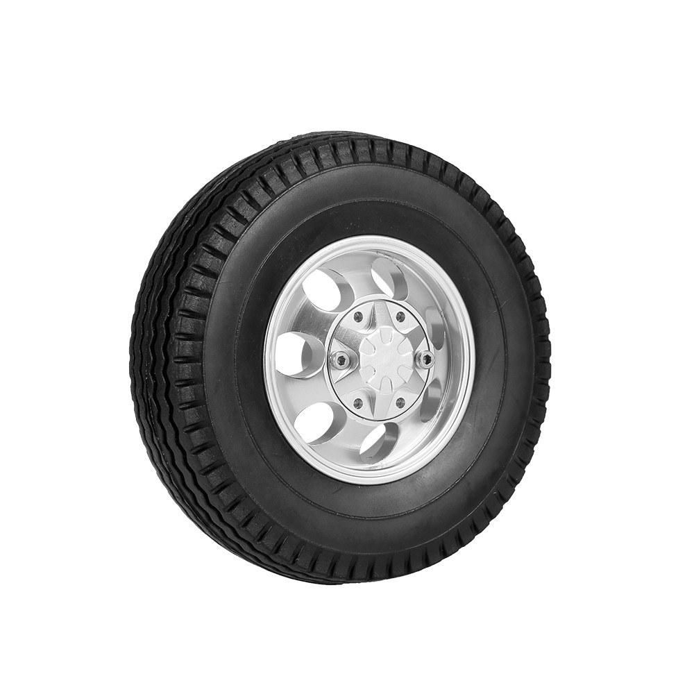 2pcs Trailer Front Wheels with 7 Spokes Aluminum Alloy Hubs for 1/14 Tamiya Tractor Truck RC Climber Trailer