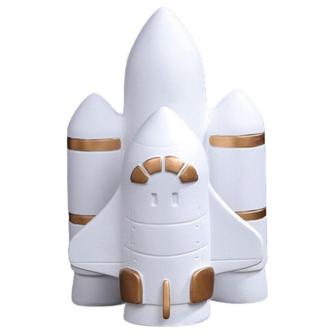 1pc Astronaut Figurines Handmade Hotel Bedroom TV Shelf Rocket Gold