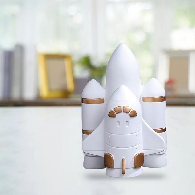 1pc Astronaut Figurines Handmade Hotel Bedroom TV Shelf Rocket Gold