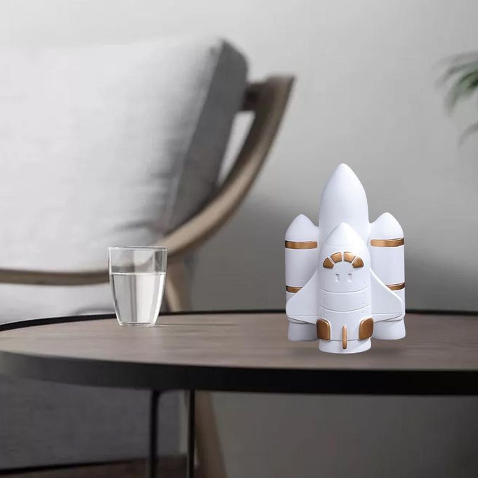 1pc Astronaut Figurines Handmade Hotel Bedroom TV Shelf Rocket Gold