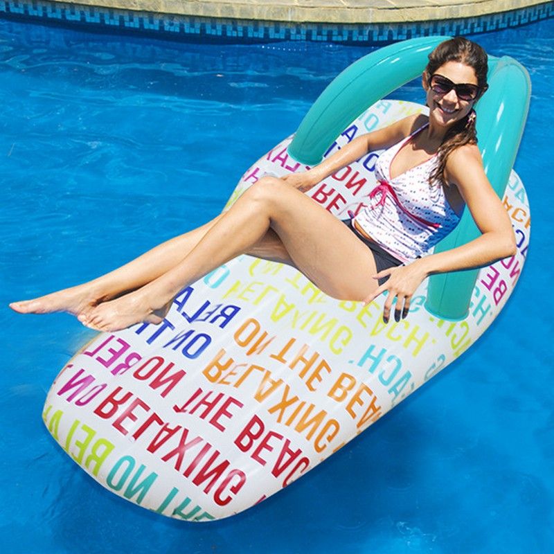 Air Mattress Slipper Floating Row Beach Inflatable Water Mattress Toys Floating Bed Raft Swimming Pool Float
