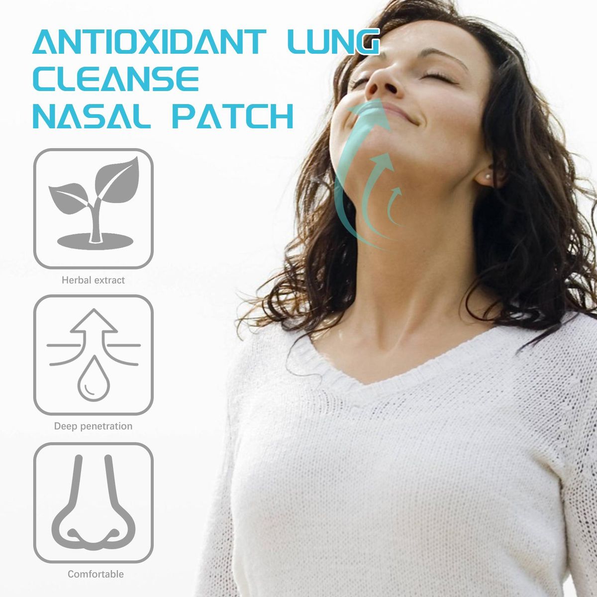 EELHOE 10 Patches Antioxidant Lung Cleanse Nasal Patch Cleaning Lung Repair Stickers Promote Healthy Breathing & Oxygen Exchange
