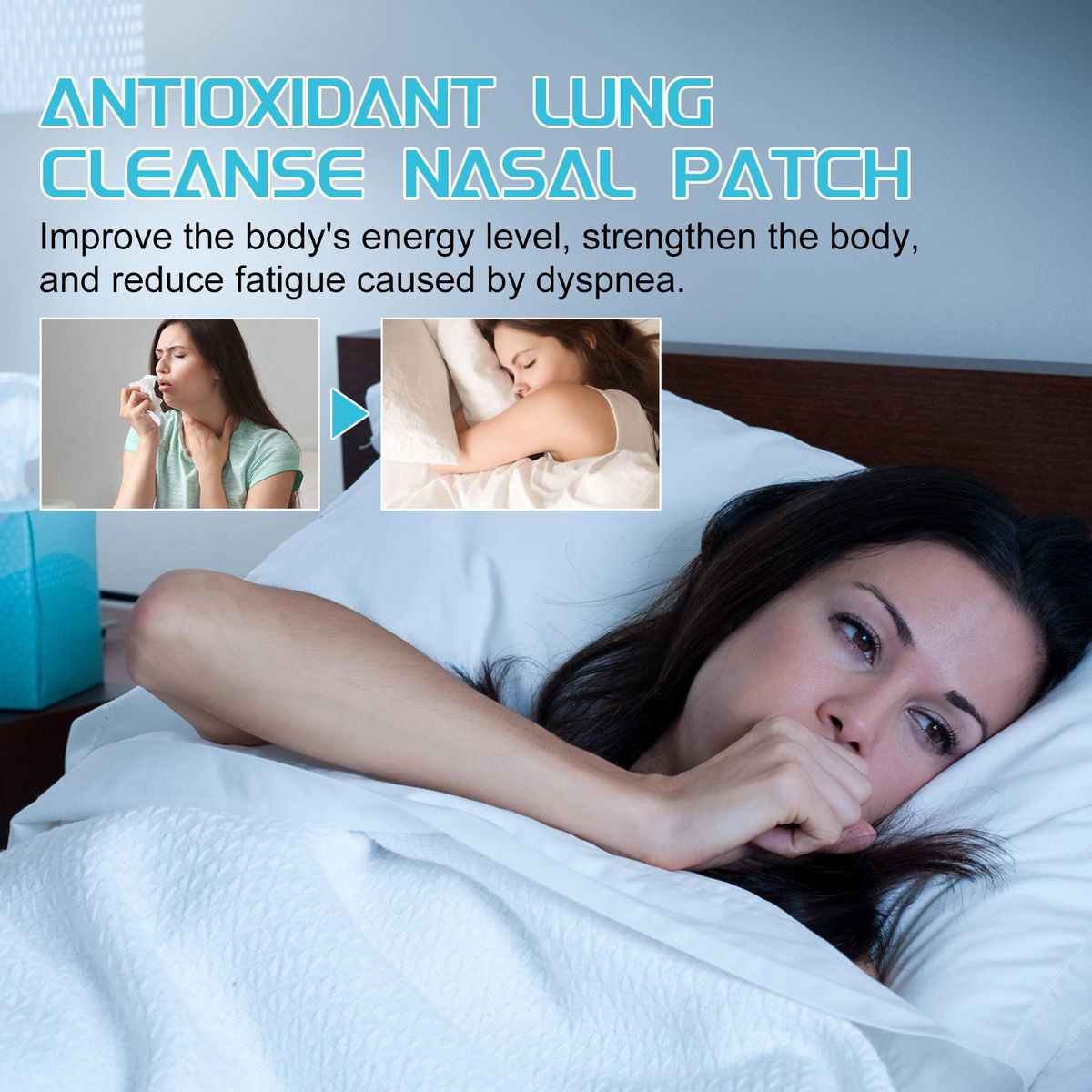 EELHOE 10 Patches Antioxidant Lung Cleanse Nasal Patch Cleaning Lung Repair Stickers Promote Healthy Breathing & Oxygen Exchange