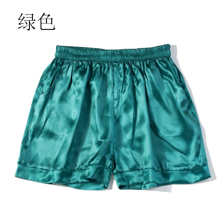 100% Pure Silk Women's Shorts Solid Colors With Pockets In