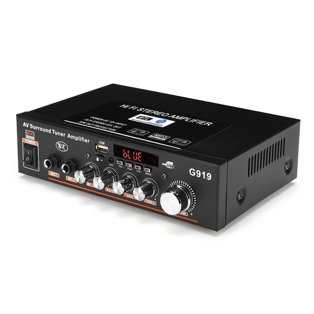 2*100W TPA3116 Bluetooth 5.0 Digital Audio Power Amplifier Board HiFi Sound Dual Channel Class D Stereo Aux TF Card Amp