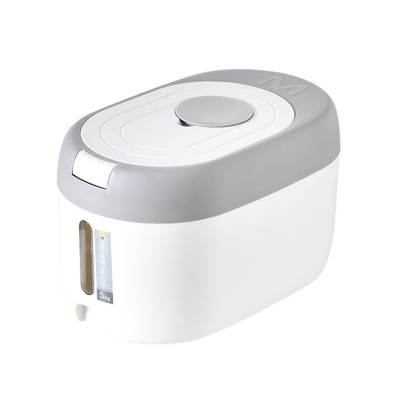 5KG Home Insect-Proof Rice Bucket for Kitchen Moisture-Proof Grains Flour Storage Box Sealed Jar Container Pet Food Organizer