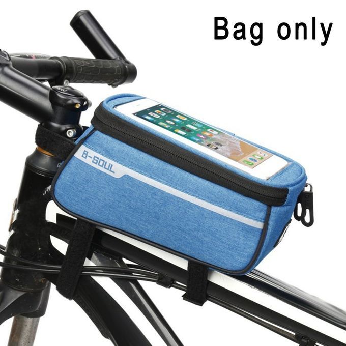 Mountain Bike Bag Front Beam Bag Bike Bag Road Bike Front Bag Riding Equipment Saddle Bag U Er Tube Bag-blue