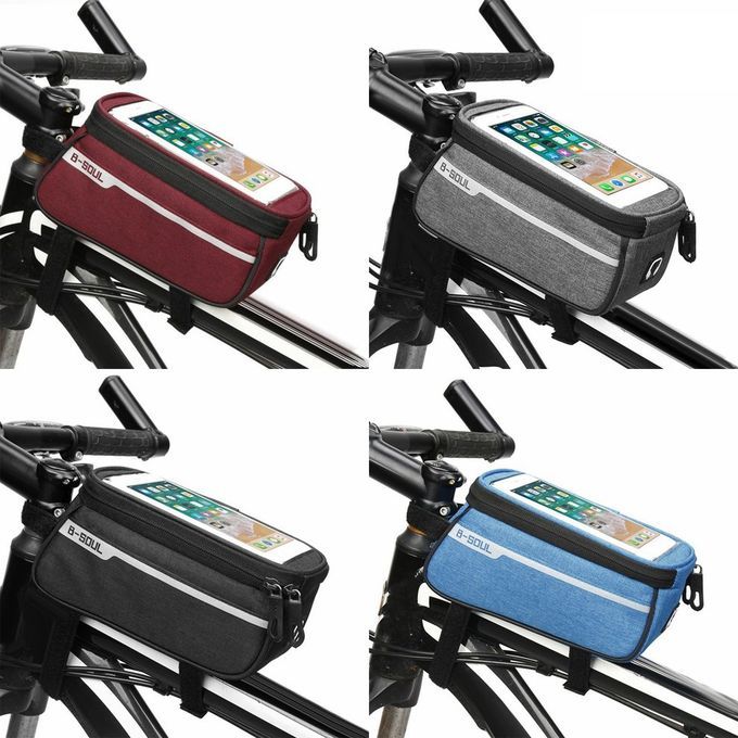 Mountain Bike Bag Front Beam Bag Bike Bag Road Bike Front Bag Riding Equipment Saddle Bag U Er Tube Bag-blue