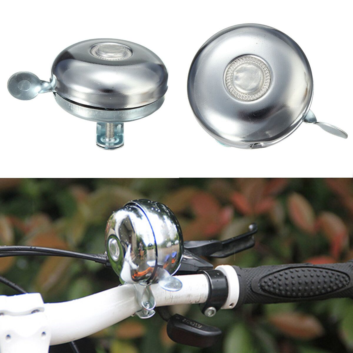 Retro Metal Ring Bike Bicycle Cycling Handlebar Bell Vintage Sound Alarm Silver