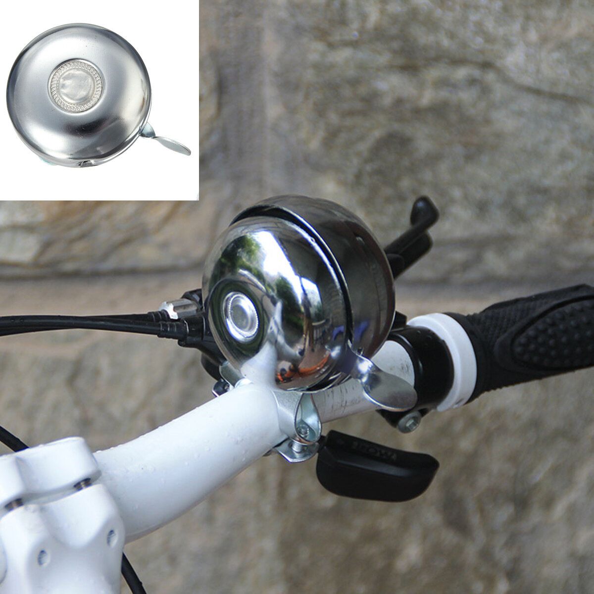 Retro Metal Ring Bike Bicycle Cycling Handlebar Bell Vintage Sound Alarm Silver